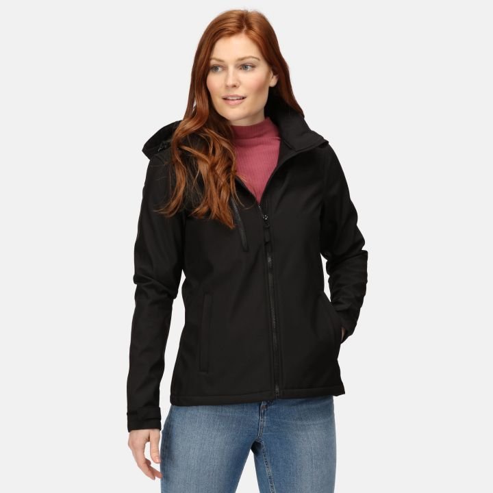 Regatta Ladies Venturer 3 Layer Hooded Printable Softshell Jacket